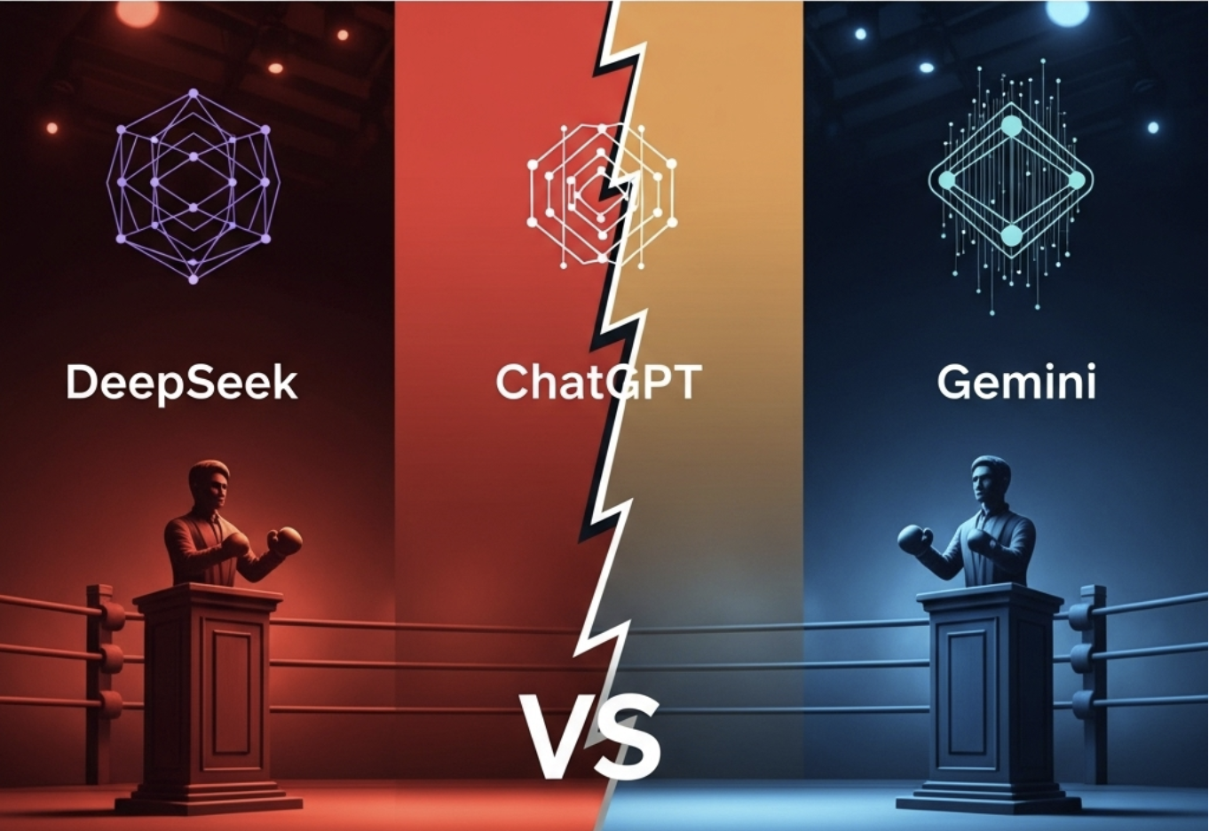 AI Titans: A Friendly Face-Off Between DeepSeek, ChatGPT and Gemini