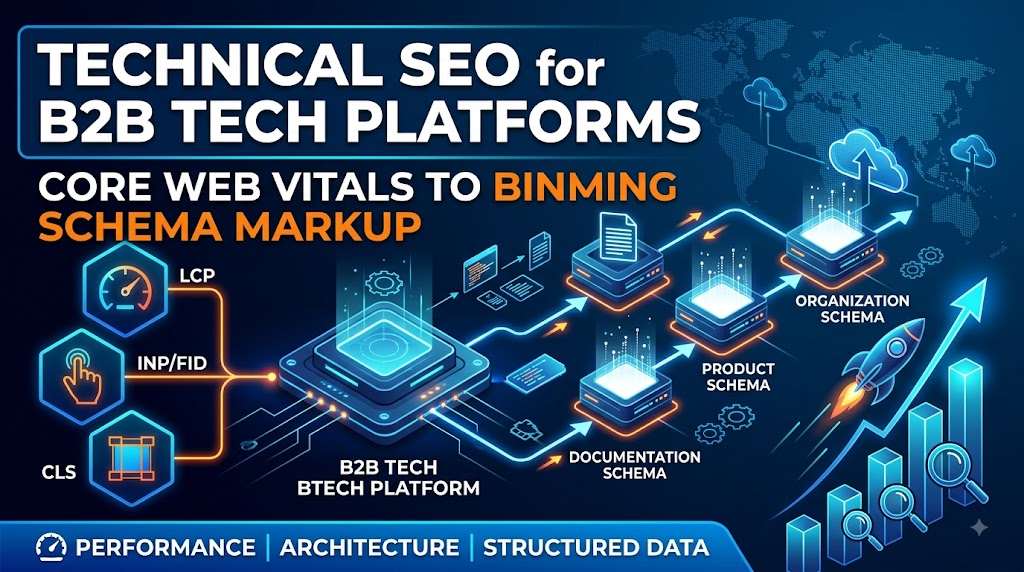 Technical SEO for B2B Tech Platforms: Core Web Vitals to Schema Markup.